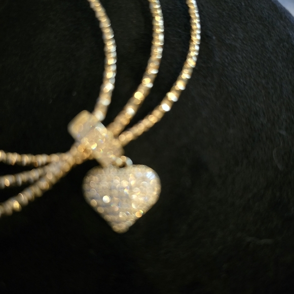 21kgp Dubai Jewlery -Gold Heart Charm Bangle Set - Picture 4 of 7